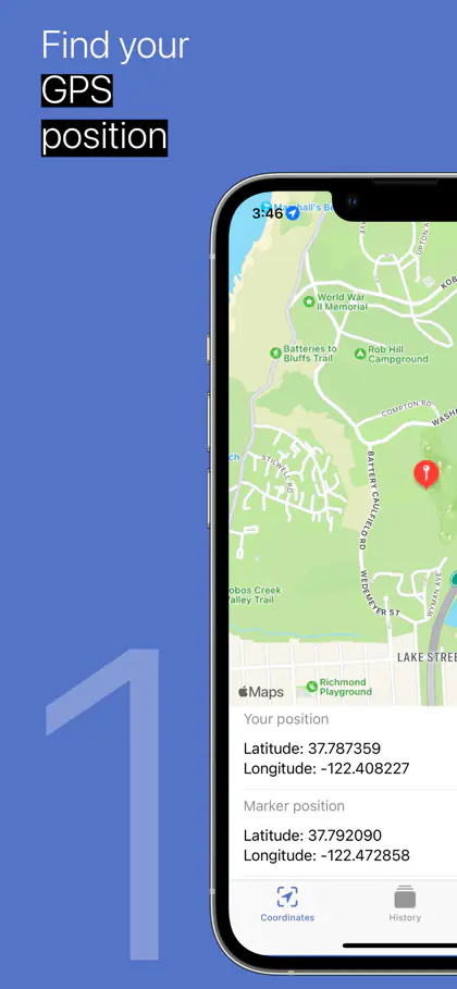 GPS Coordinates screenshot 1