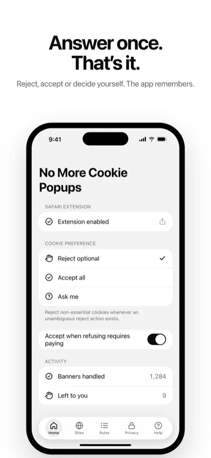 No More Cookie Popups screenshot 2